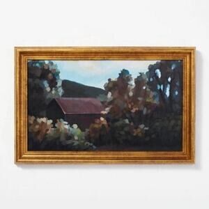 Studio McGee Hidden Home Framed Wall Canvas 17x11 Brown Thresold